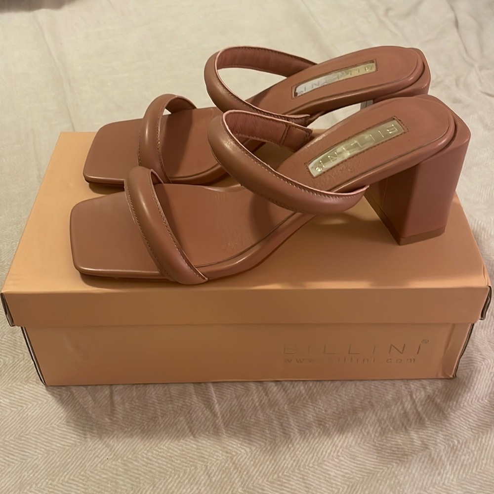 “Freida” Strappy Block Heels by Billini in Butterscotch / Never worn w/ box